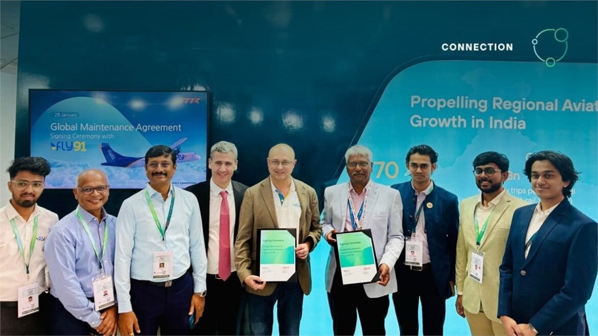 ATR and Fly91 Sign Eight-Year Global Maintenance Agreement